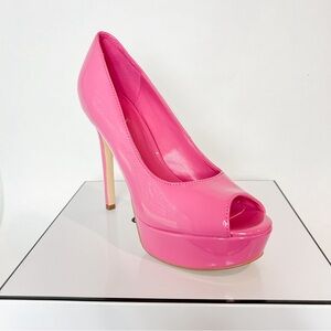 Guess Hot Pink Peep Toe Heels